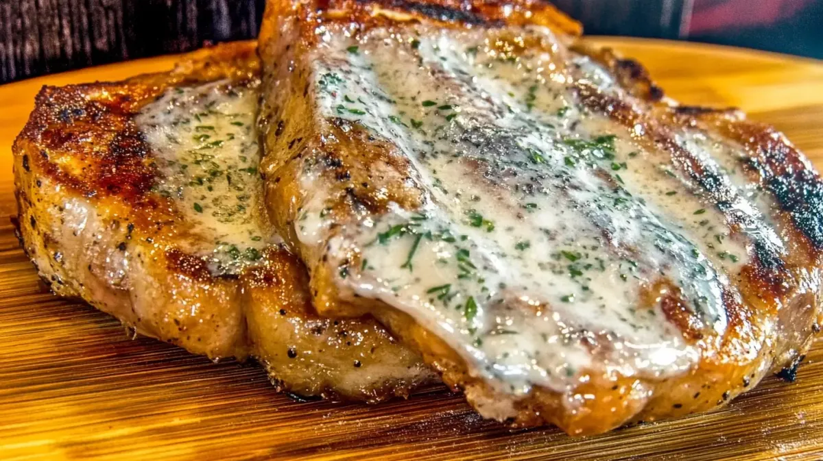 Center Cut Grilled Pork Chops with Herb Butter