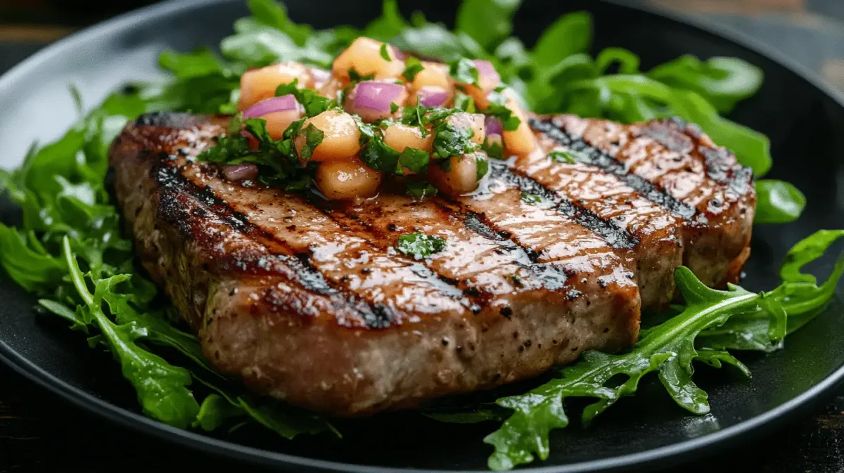 Gluten-Free Pork Chops with Spicy Mango Salsa