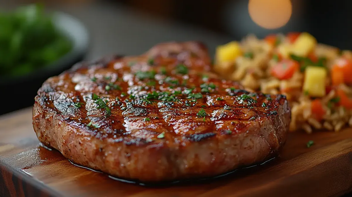 Heart-Healthy Pork Chops with Pineapple Salsa and Brown Rice