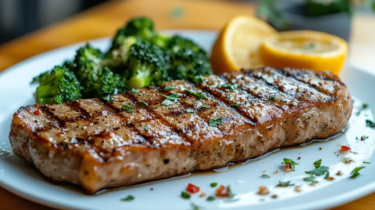 Savory Pork Chops with Broccoli and Cheese Sauce