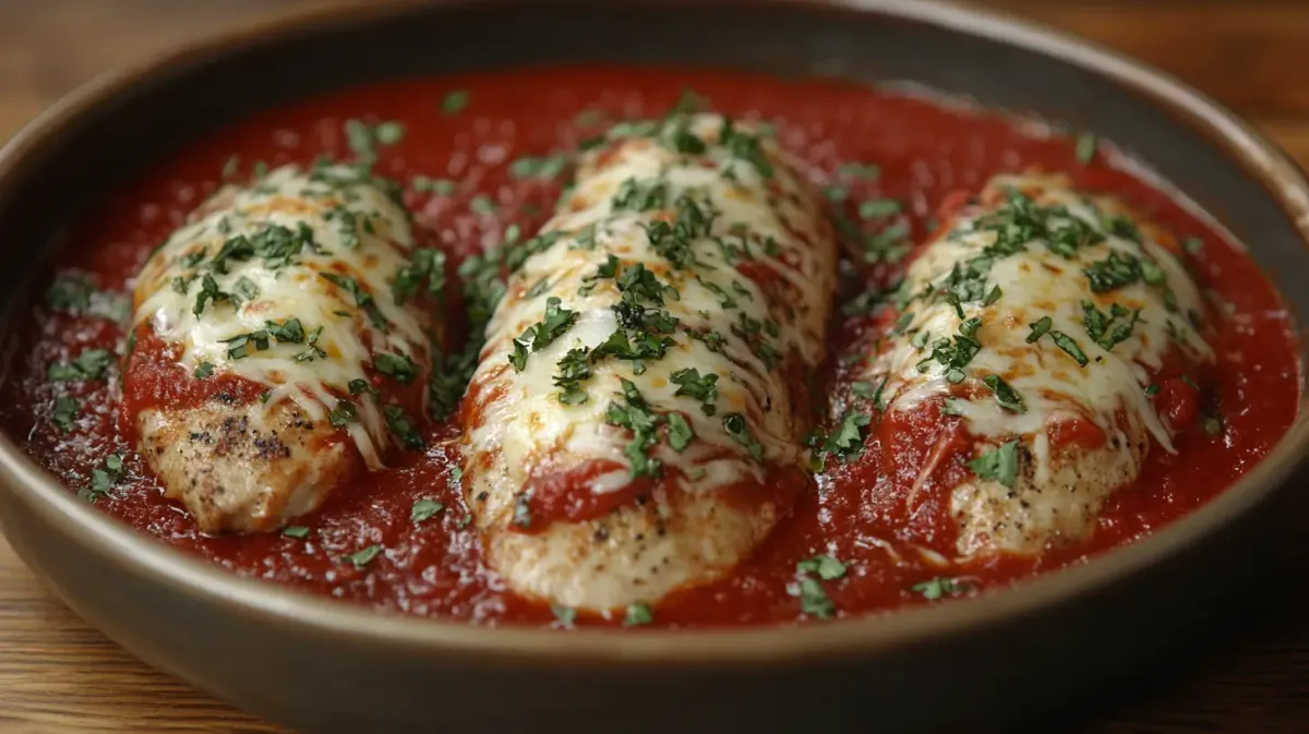 Baked Pork Chops with Enchilada Sauce and Cheese