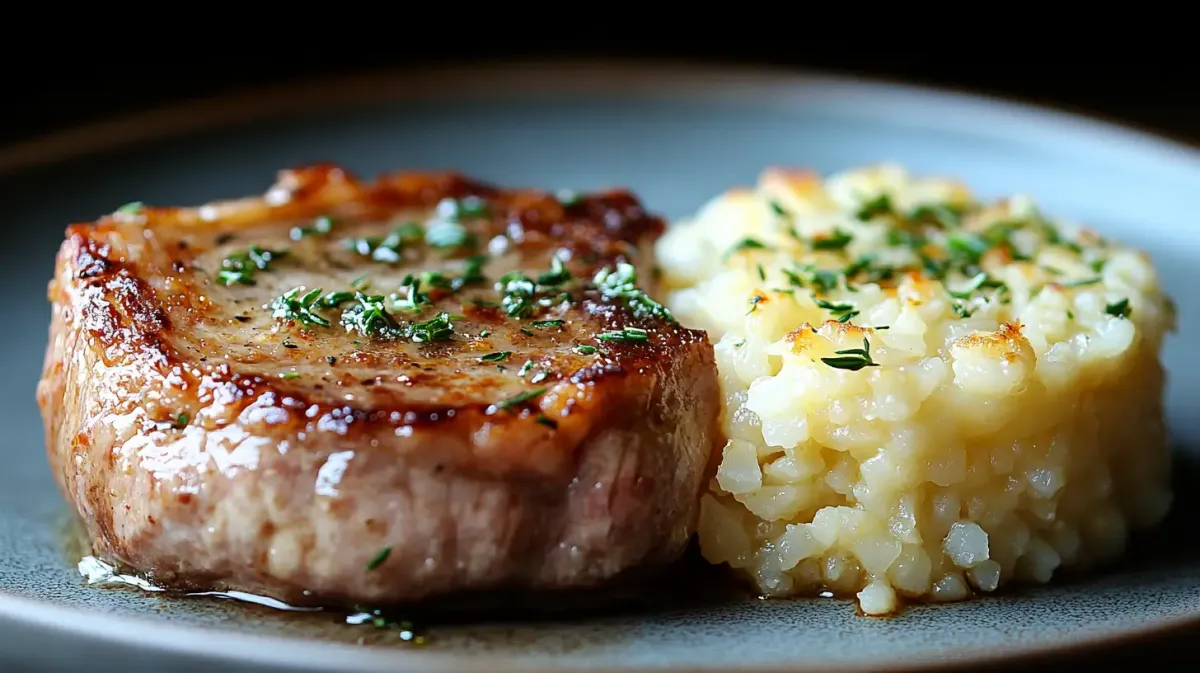Coconut Aminos Pork Chops with Cauliflower Rice