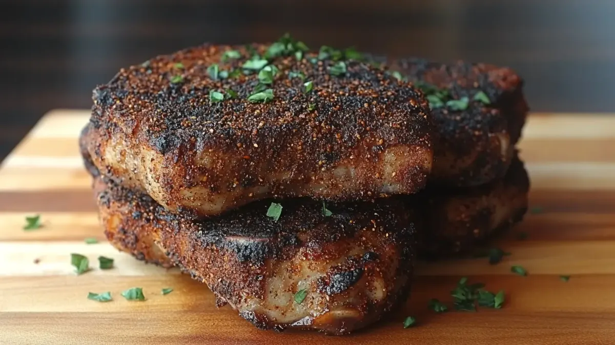 Fat in Grilled Pork Chops with Dry Rub