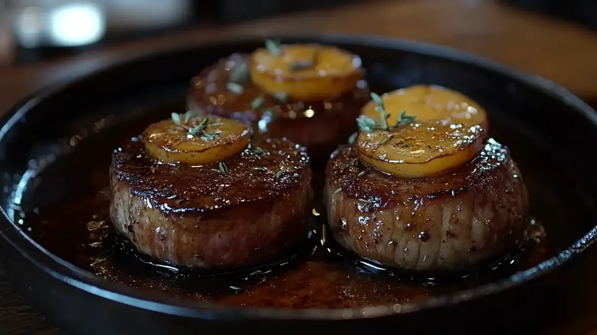 Fat in Pork Chops Cooked with Skillet Pan Sauce
