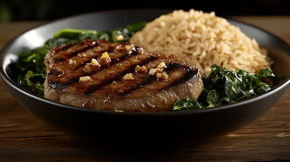 Garlic Chili Pork Chops with Jasmine Rice