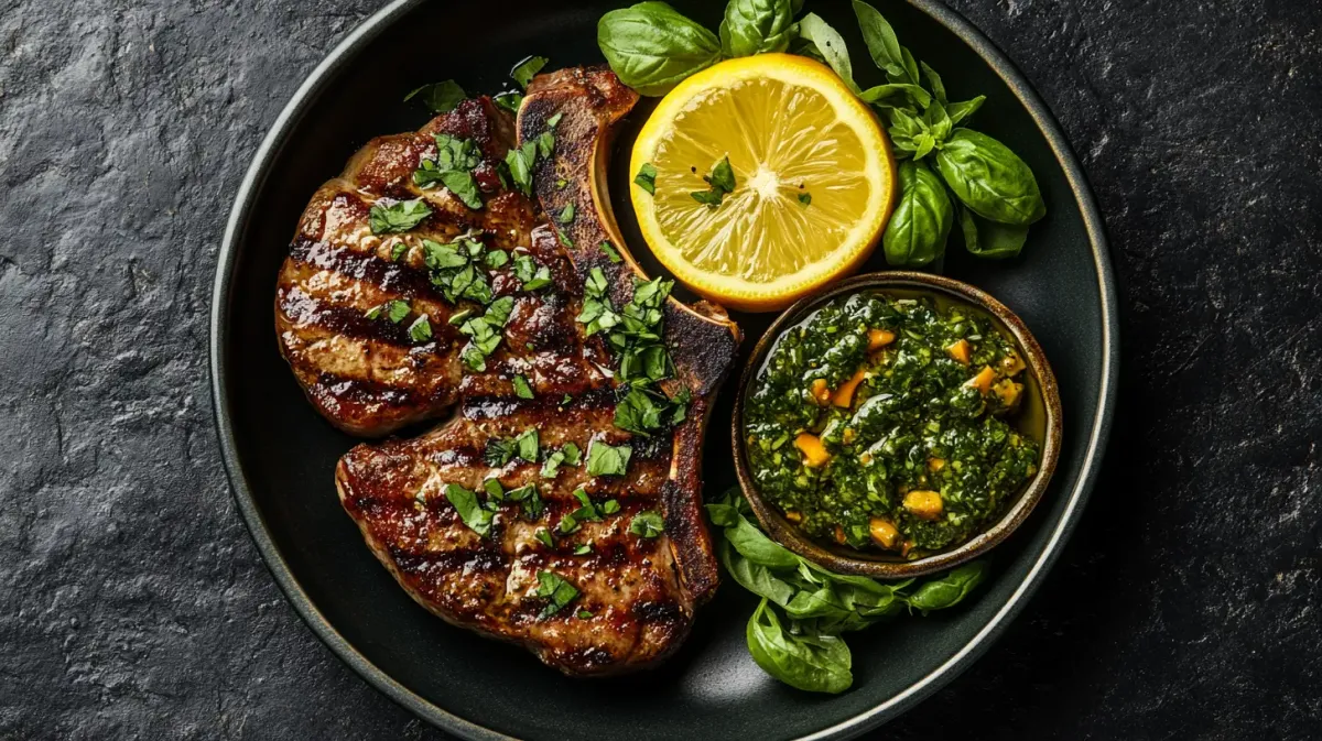 Grilled Pork Chops with Lemon, Oregano, and Olive Oil