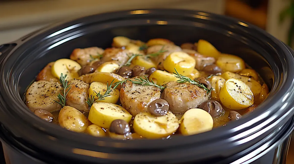 How to Make Fall-Themed Pork Chops with Apple Cider in the Slow Cooker