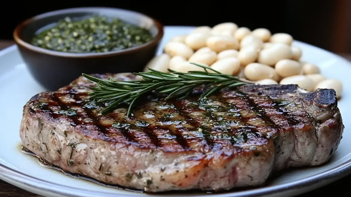 Mediterranean Pork Chops with Rosemary and White Beans