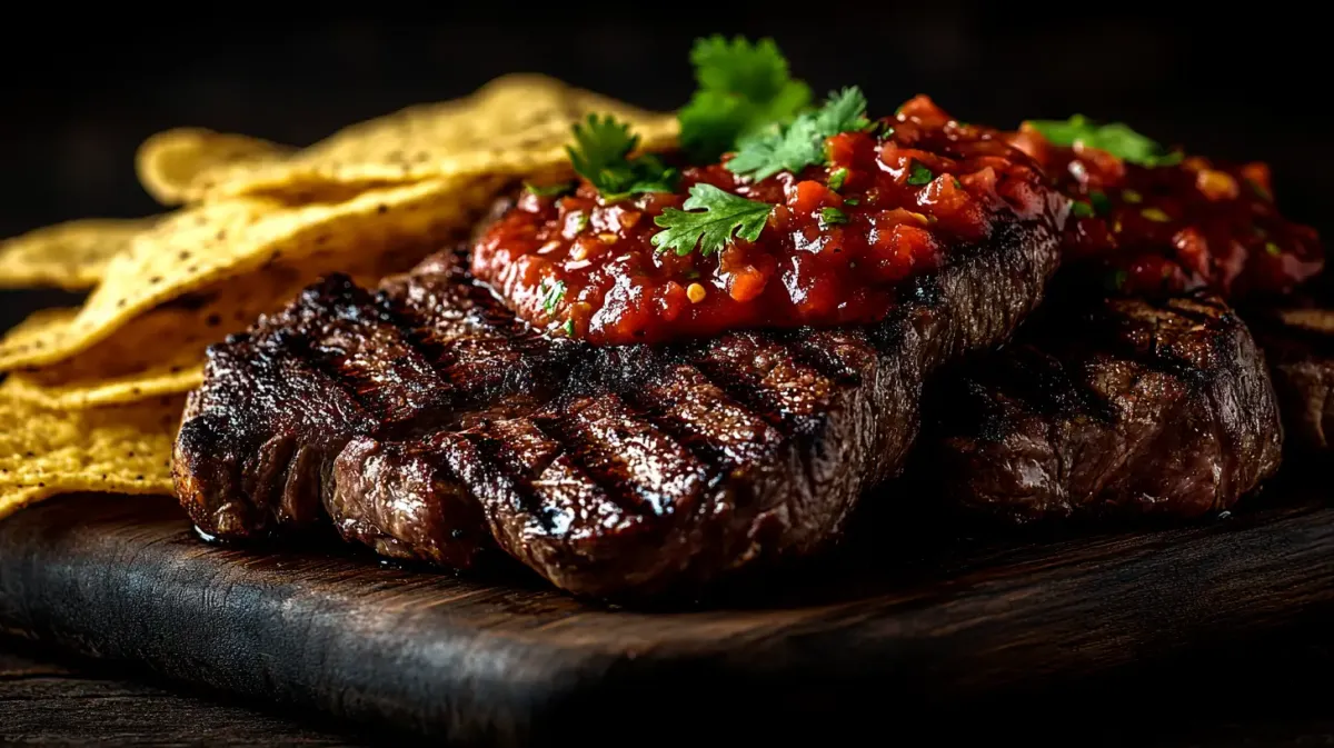 Mexican Pork Chops with Fresh Tomato Salsa and Tortilla Chips