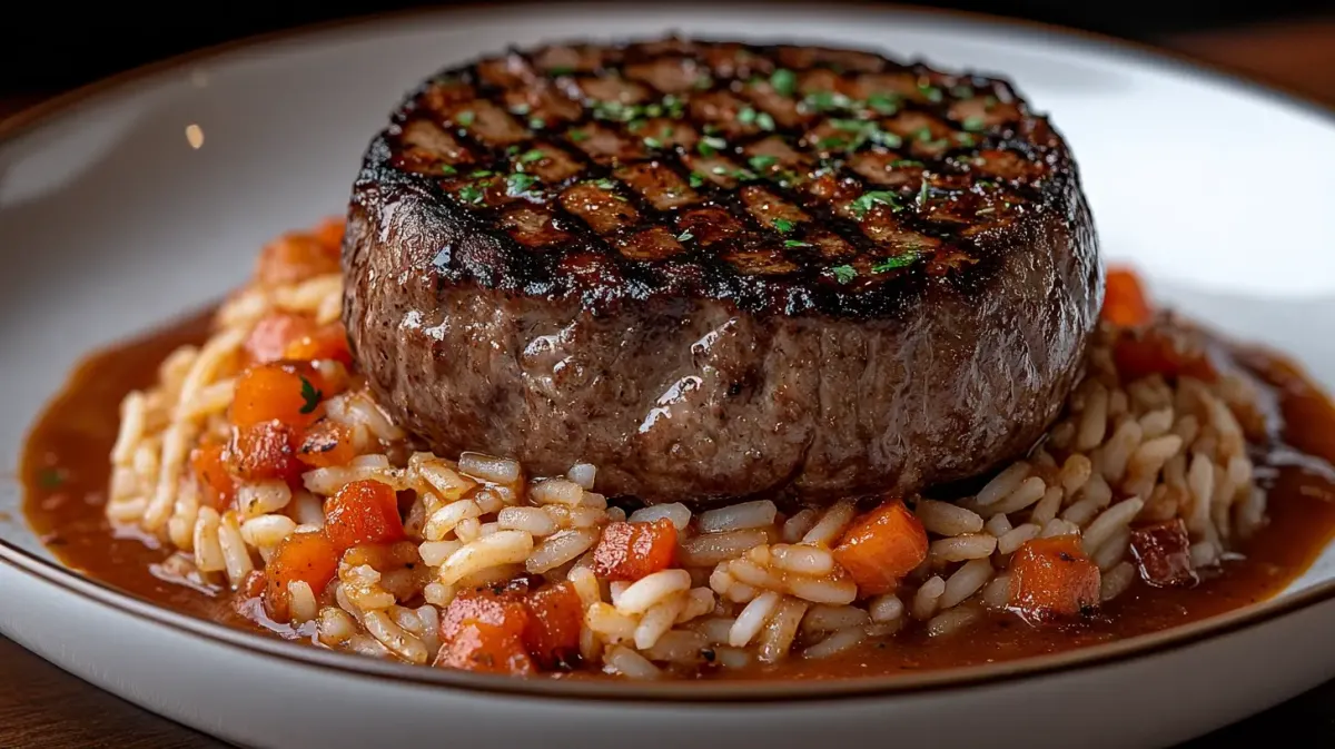Pork Chops with Guajillo Chili Sauce and Rice