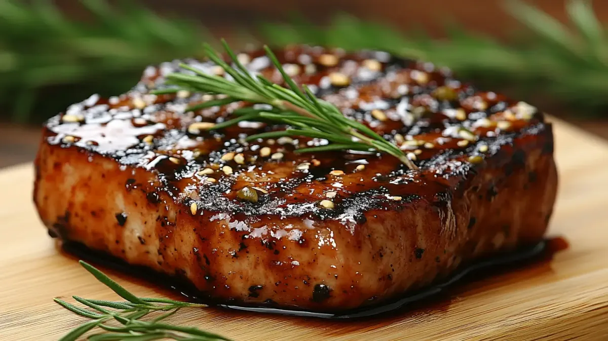 Pork Chops with Mediterranean Tomato and Olive Sauce