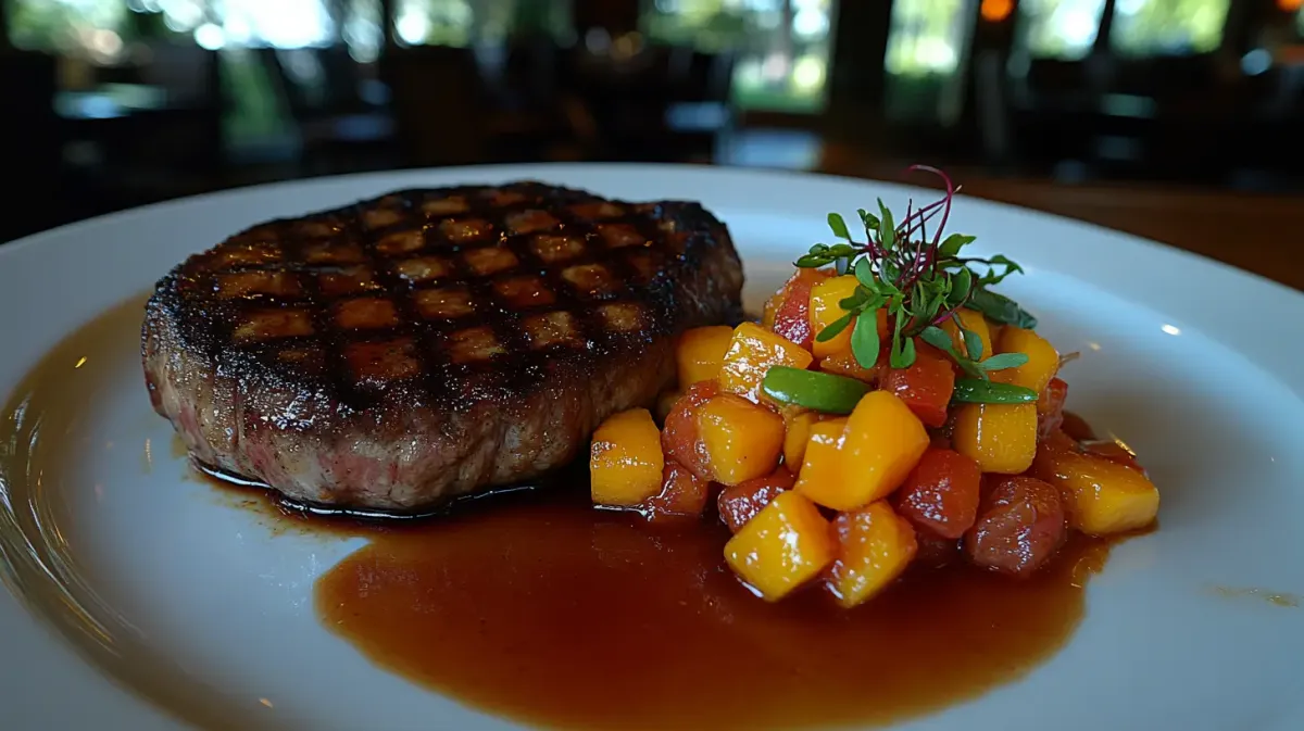 Pork Chops with Teriyaki Glaze and Mango Salsa