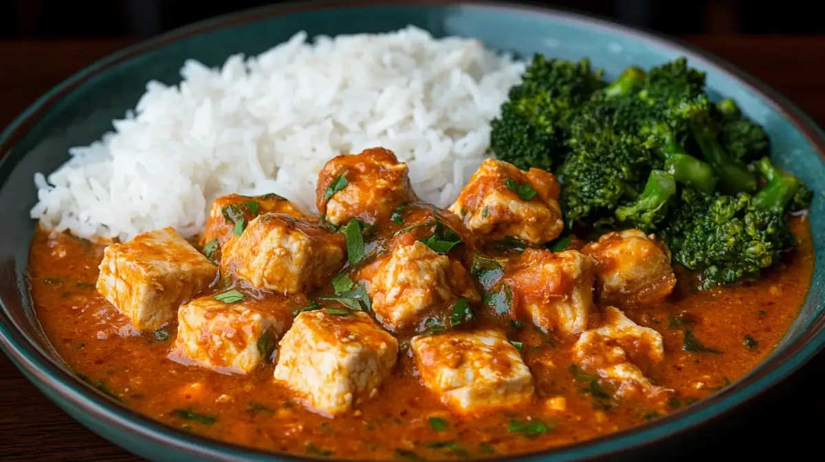 Protein in Pork Chops Served with Rice and Broccoli