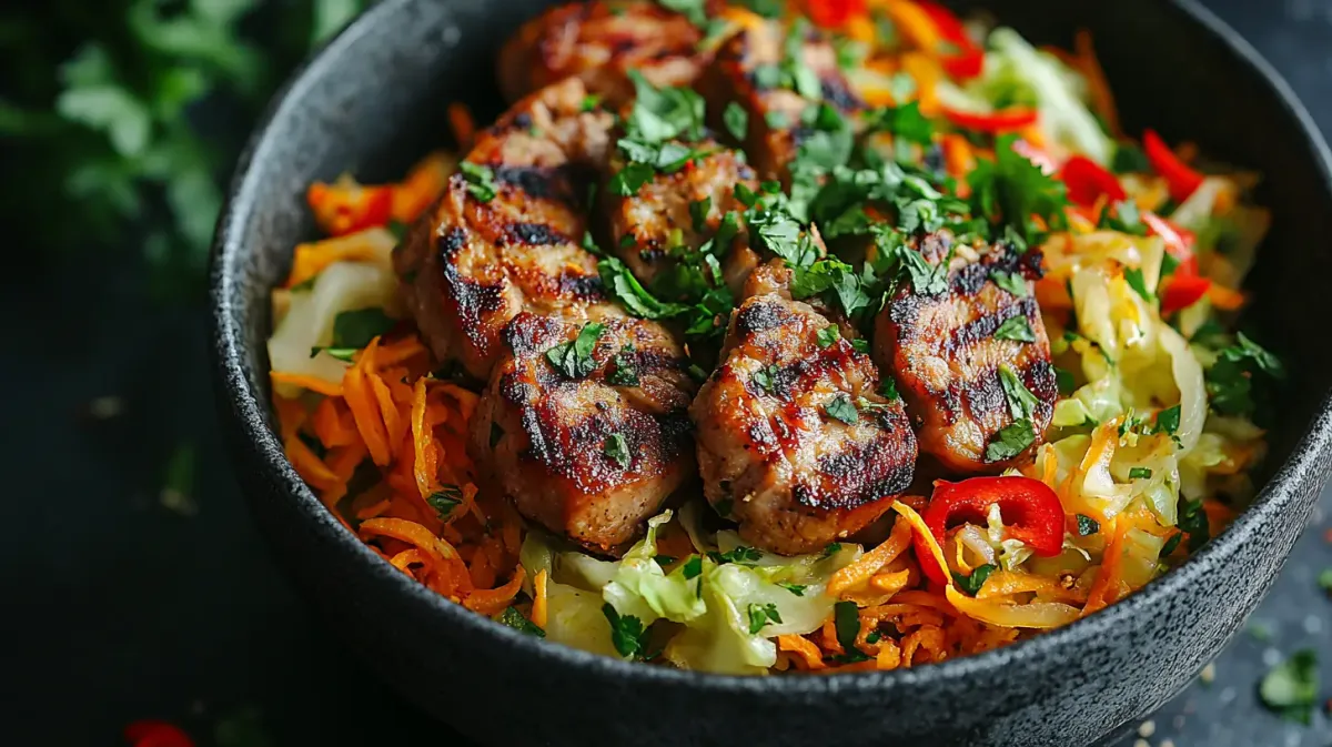 Sautéed Pork Chops with Garlic-Lime Marinade and Cabbage