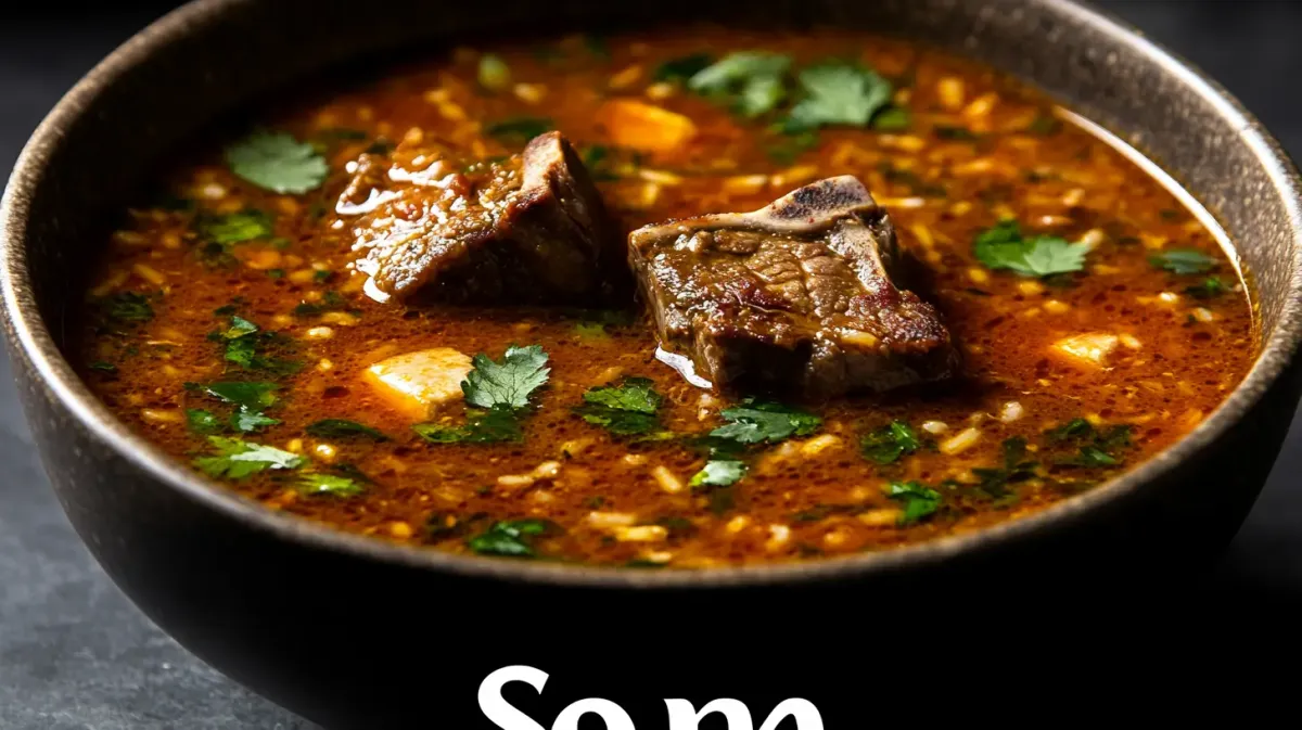 Sopa-Inspired Pork Chops with Tomato Rice Broth