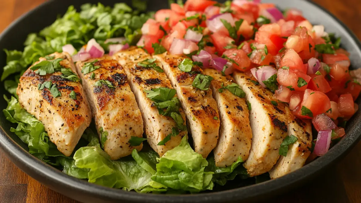 Taco-Style Pork Chops with Shredded Lettuce and Salsa