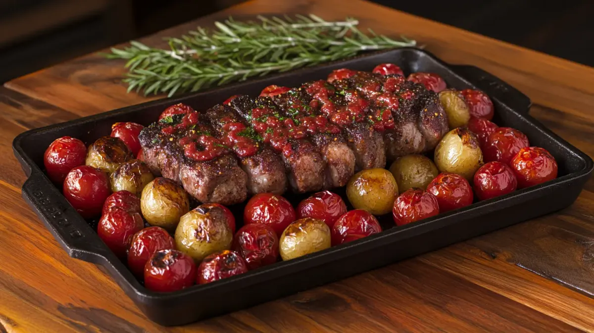 How to Bake Pork Chops with Ranch Seasoning and Veggies