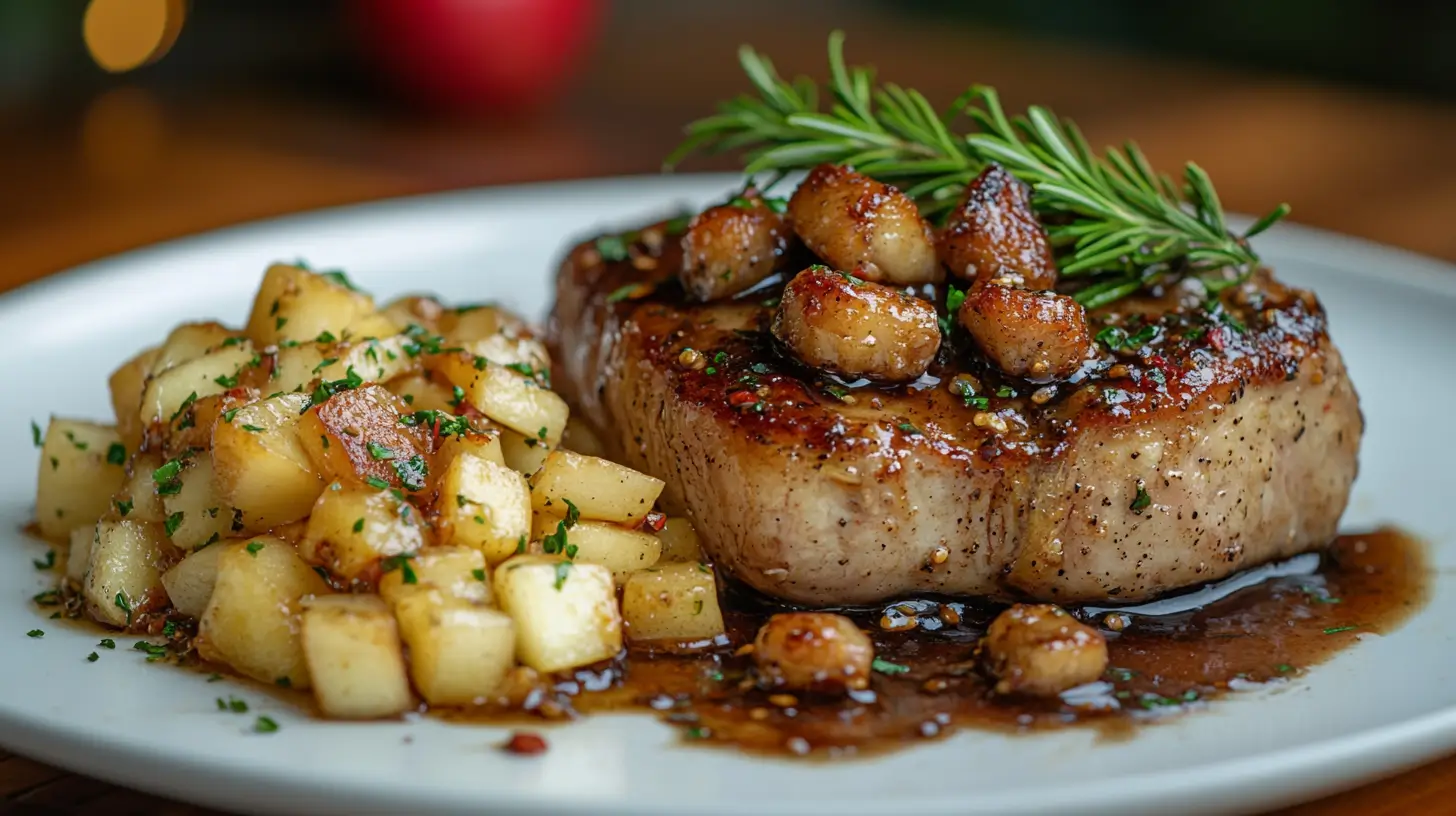 Dry Rub Pork Chops with Spiced Apple Chutney