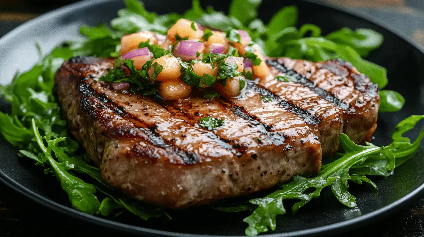 Gluten-Free Pork Chops with Spicy Mango Salsa