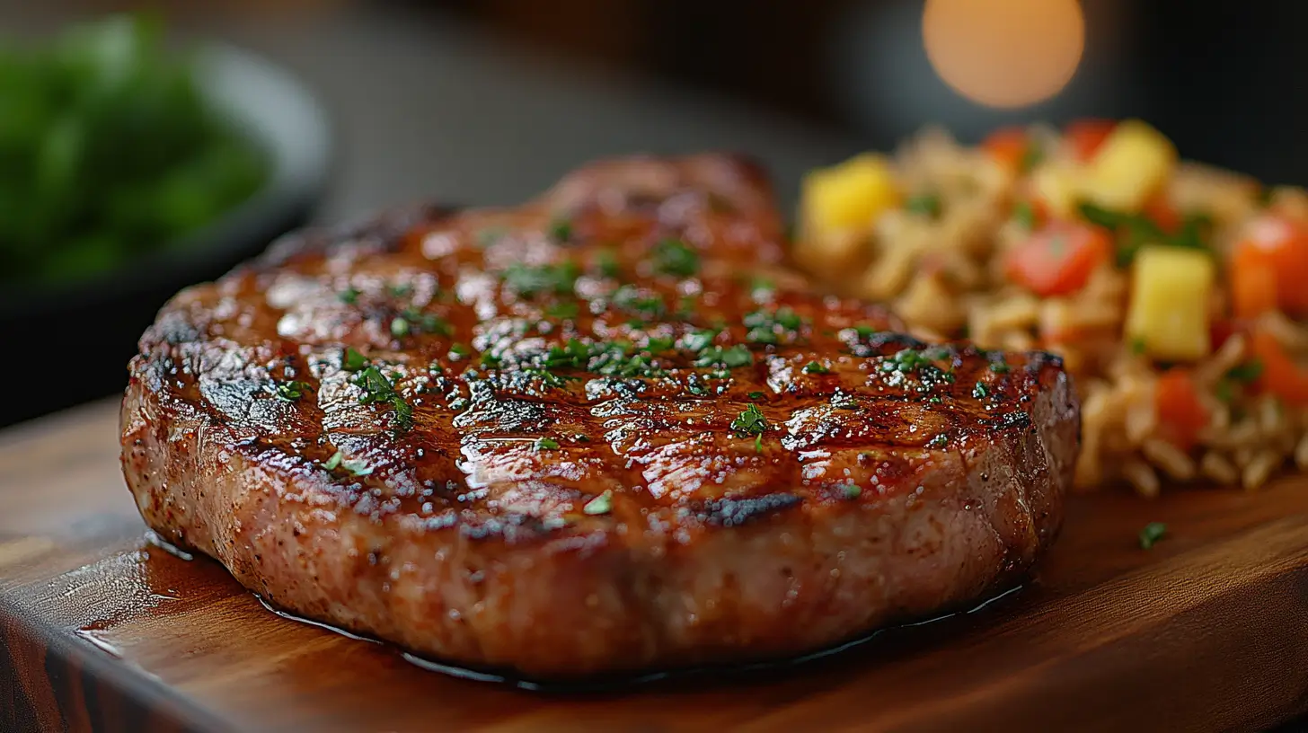 Heart-Healthy Pork Chops with Pineapple Salsa and Brown Rice
