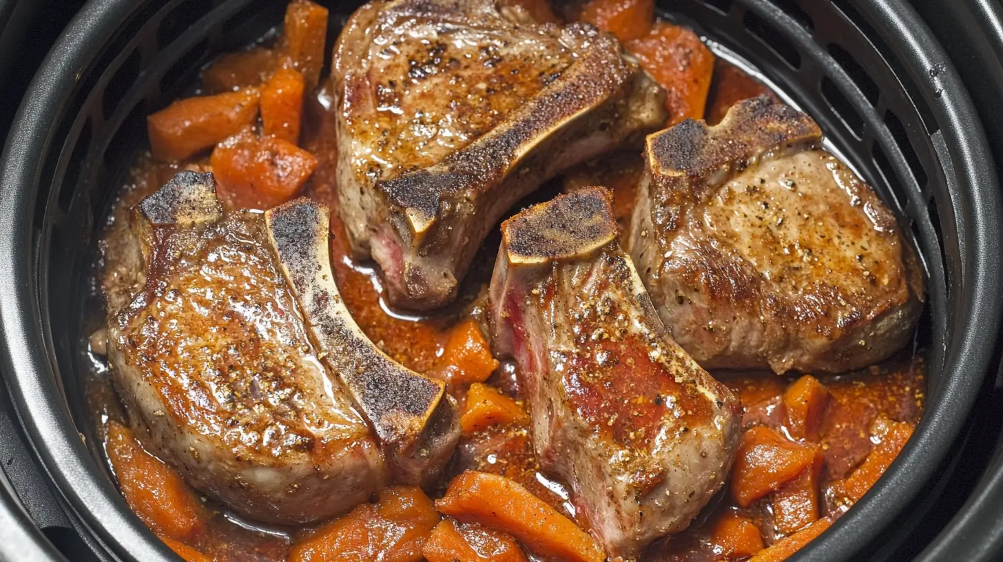Juicy Air Fryer Pork Chops with Sweet Chili Glaze