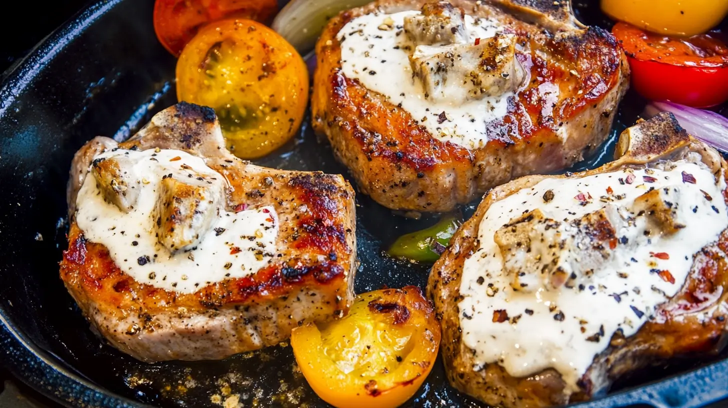 Pork Chops with Garlic Herb Cream Cheese