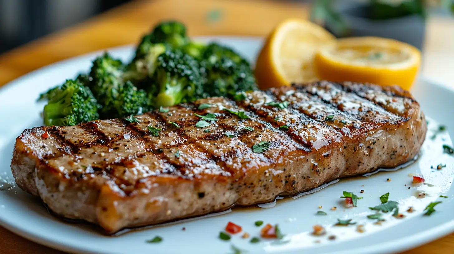 Savory Pork Chops with Broccoli and Cheese Sauce