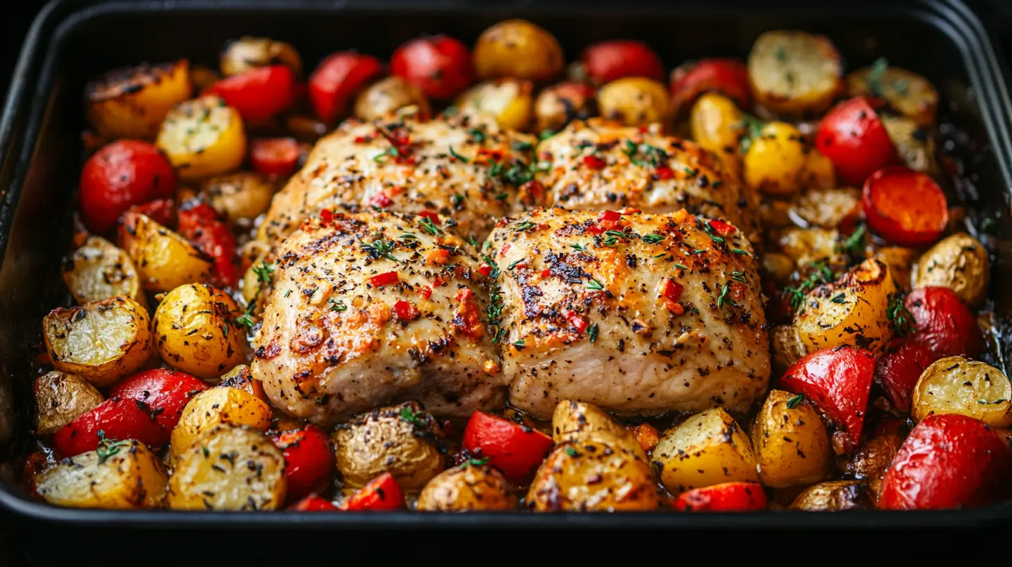 Savory Pork Chops with Roasted Root Vegetables