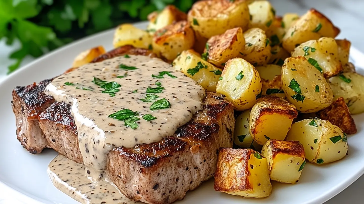Slow Cooker Pork Chop Dinner with Potatoes and Gravy