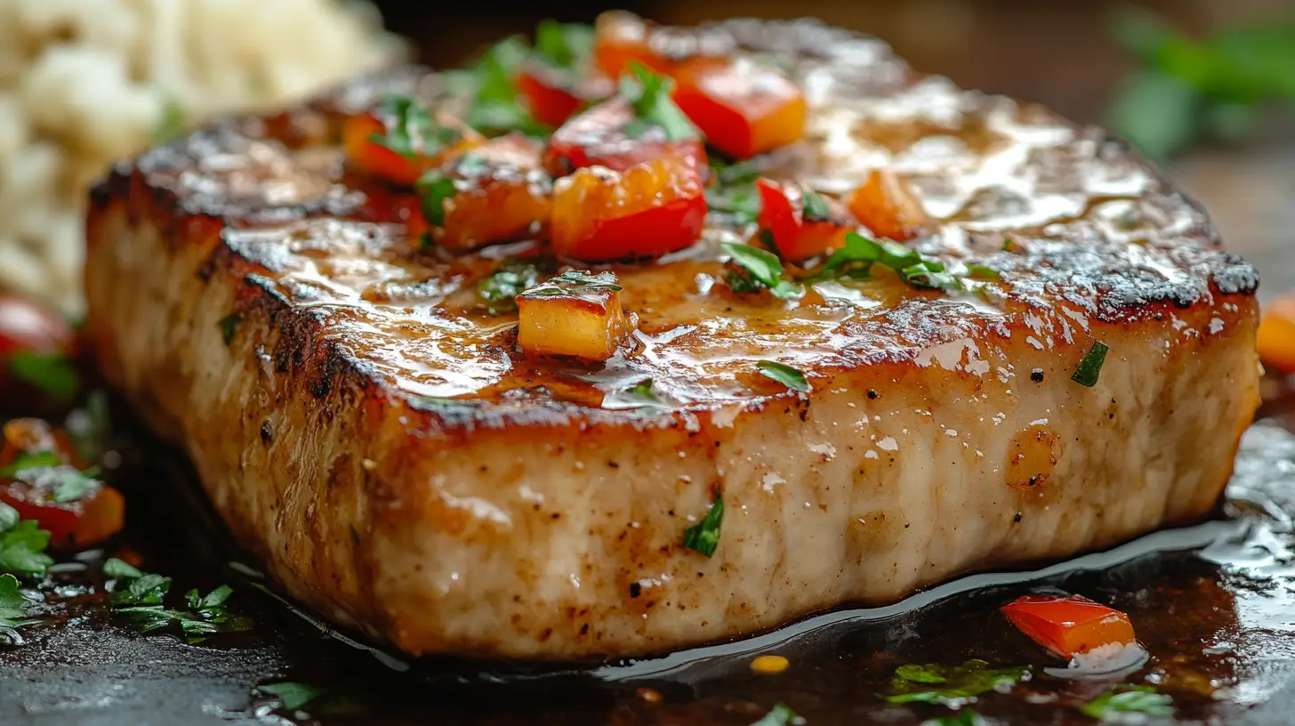 Spicy Pork Chops with Garlic Chili Oil and Rice