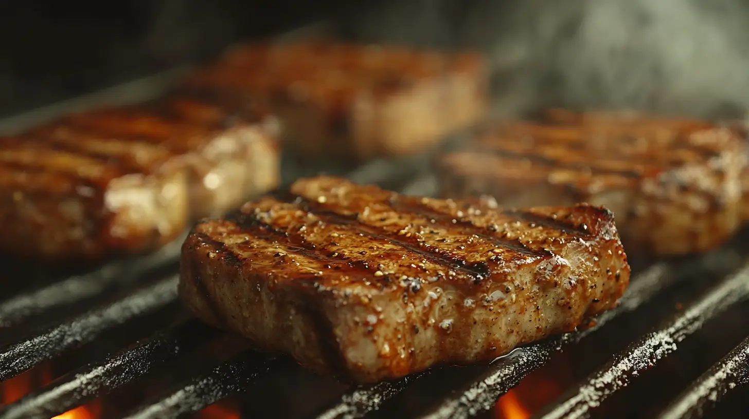 BBQ Pork Chops with Balsamic Vinegar and Garlic