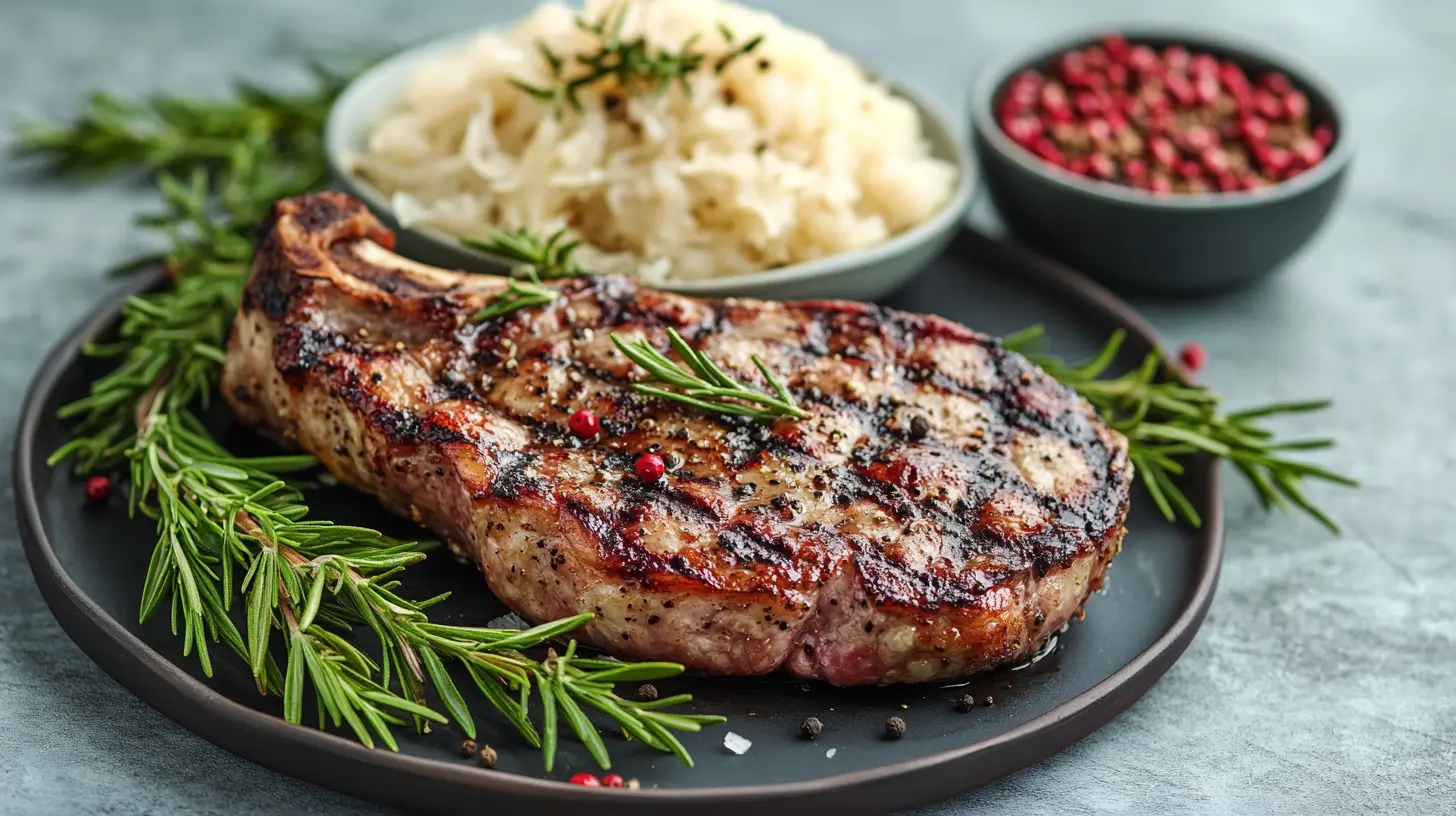 Braised Pork Chops with Caraway Sauerkraut