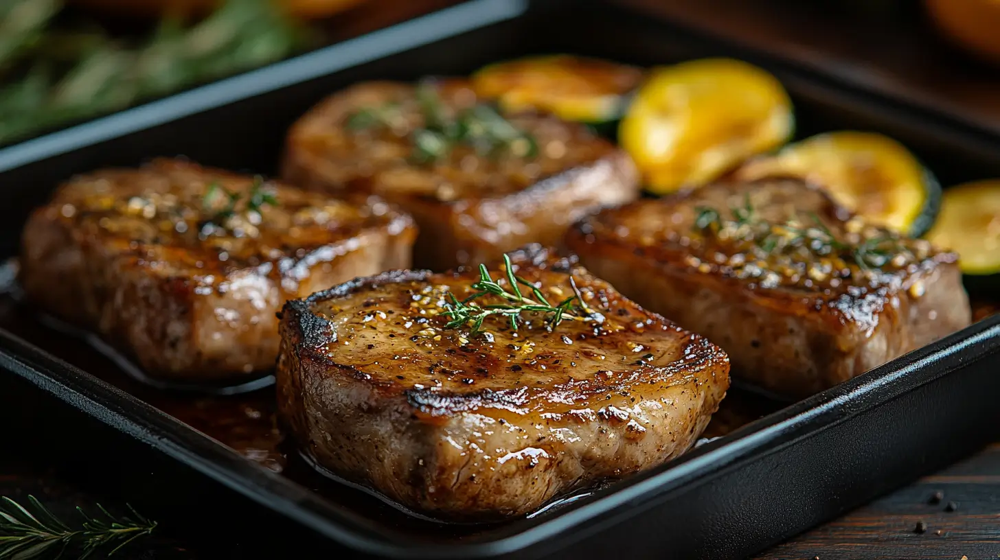 Crispy Italian Pork Chops with Roasted Zucchini