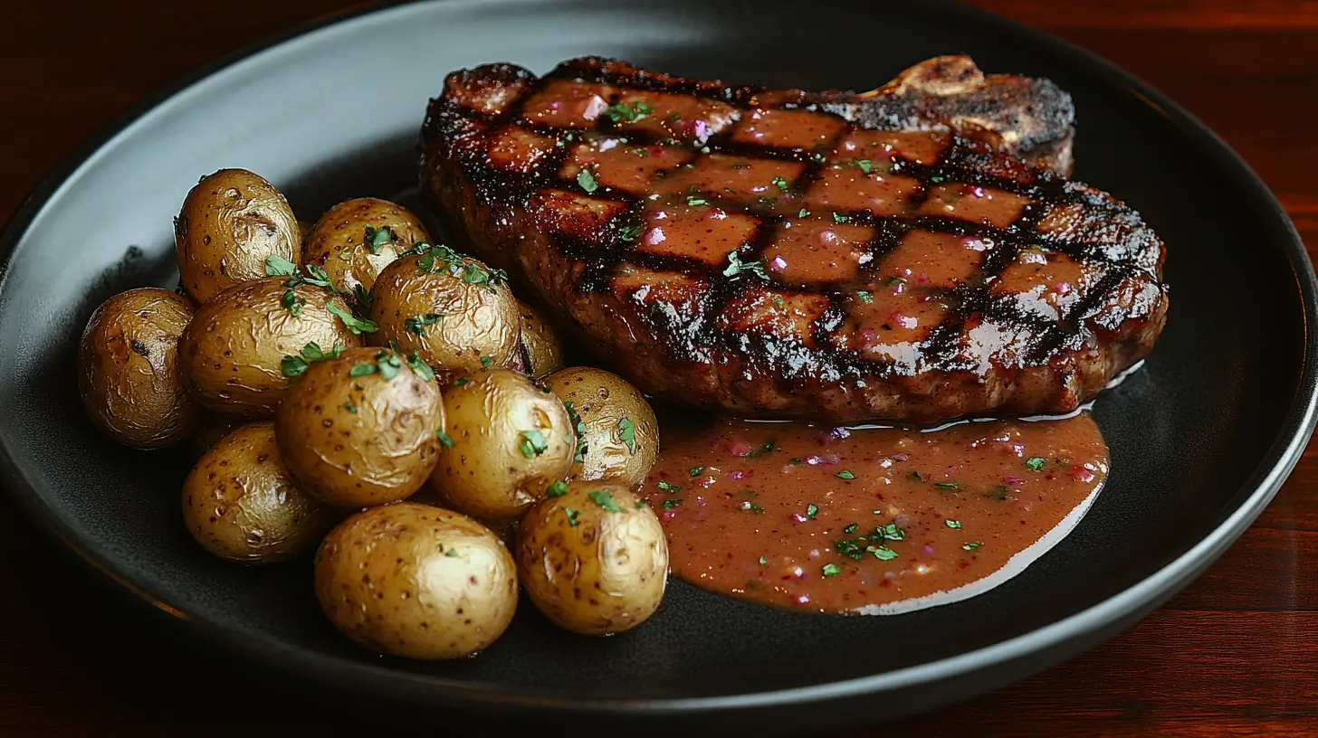 Fat in Pork Chops Served with Gravy and Potatoes