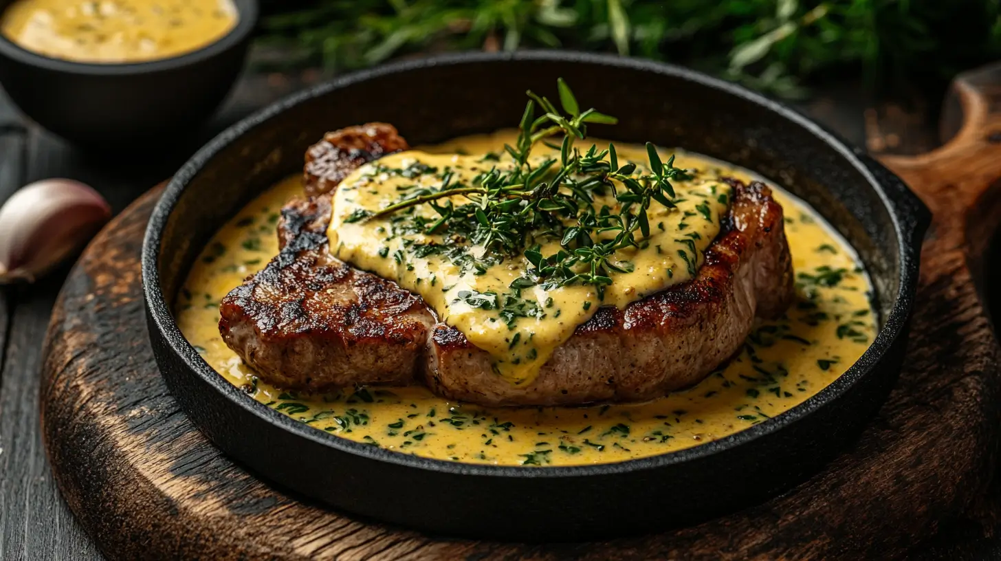 German Pork Chops with Mustard Cream Sauce