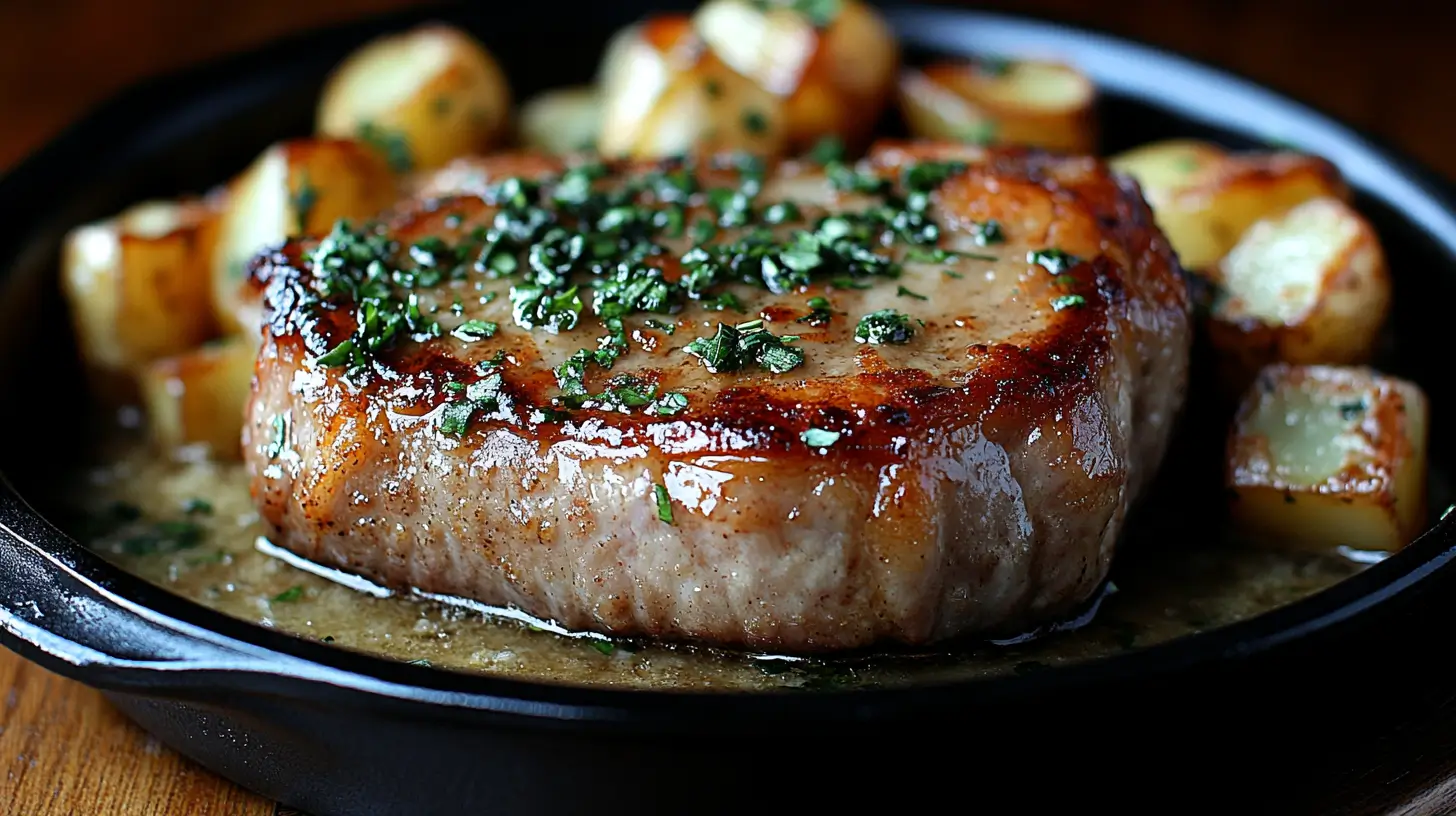 How to Fry Pork Chops and Potatoes in One Pan