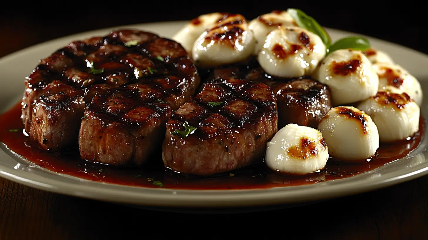 Italian Pork Chops with Mozzarella and Roasted Garlic
