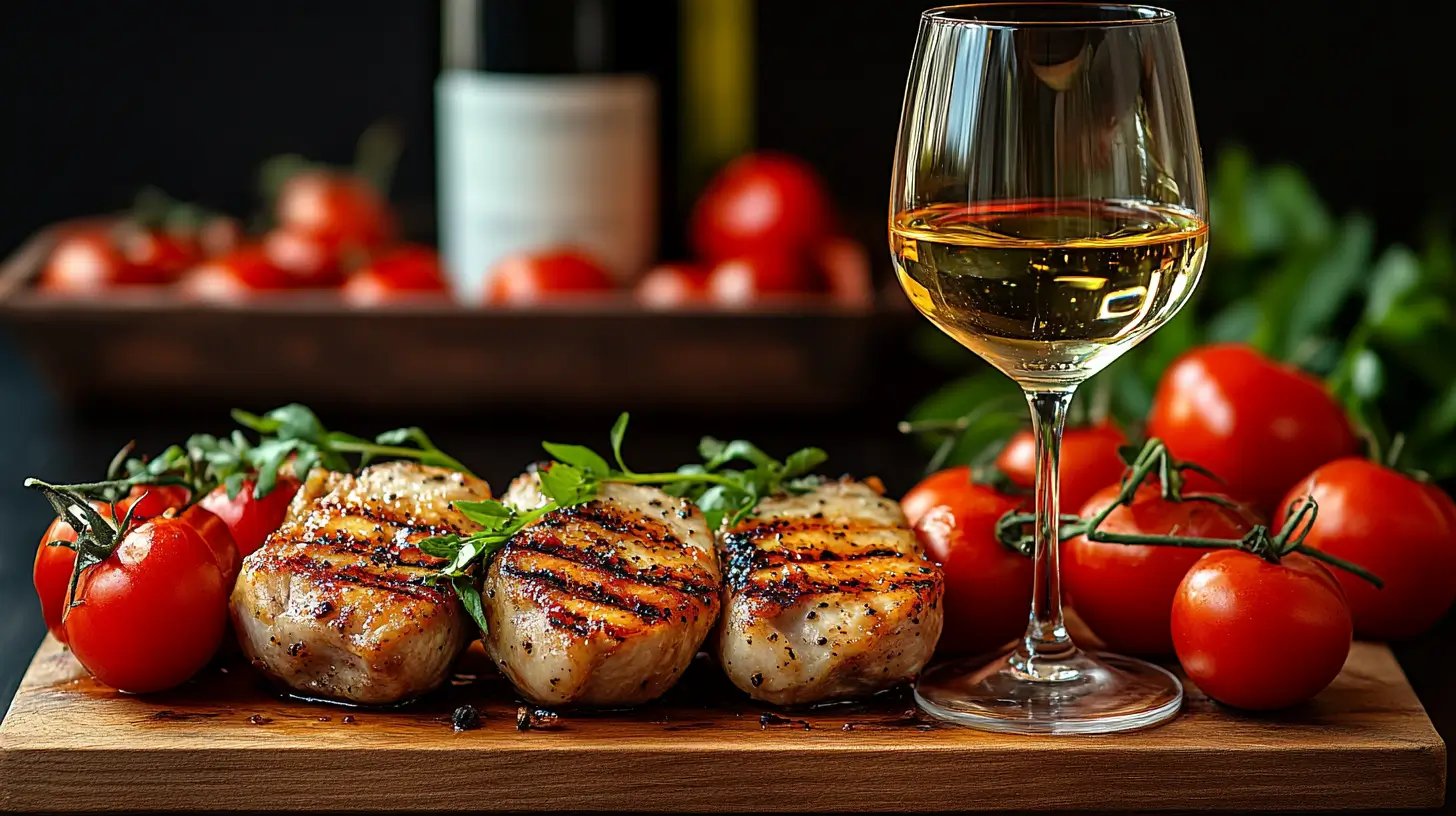 Italian-Style Pork Chops with Garlic and White Wine