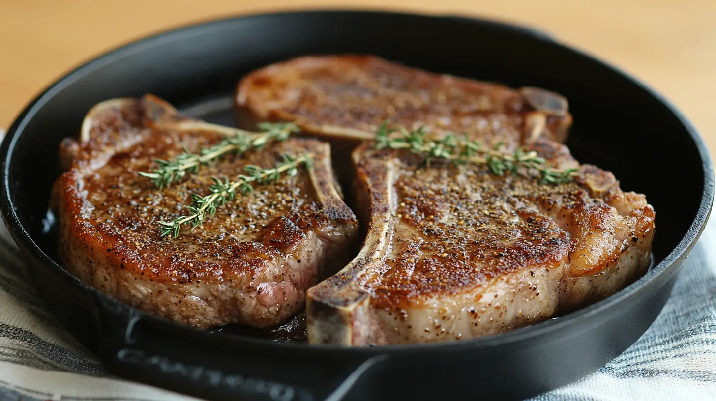 Pan-Fried Pork Chops with Coriander and Chili Powder