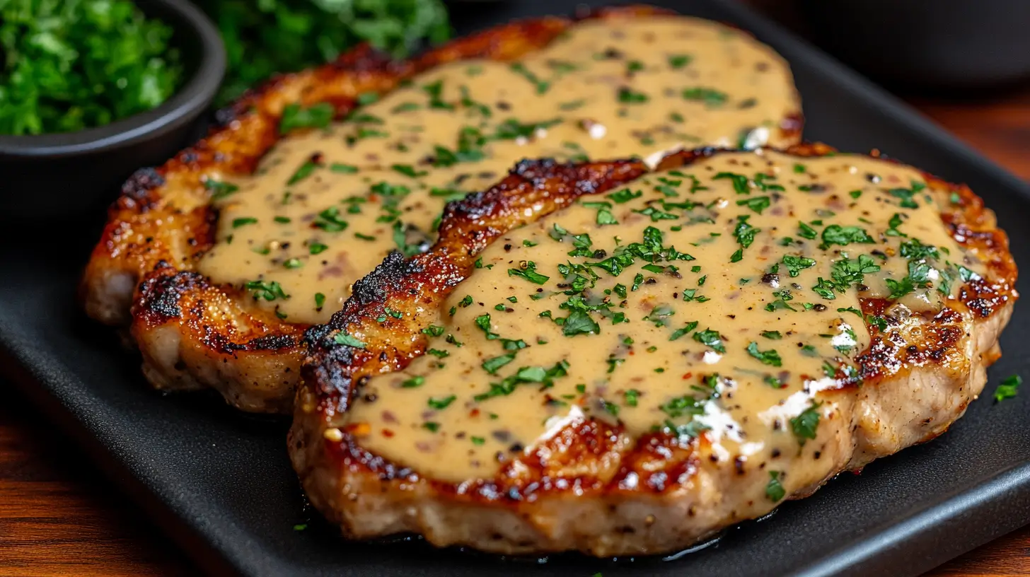 Pan-Fried Pork Chops with German-Style Gravy