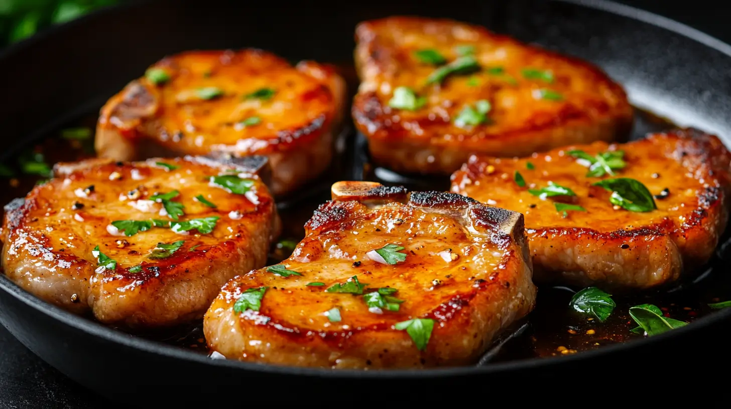 Pan-Seared Pork Chops with Dark Beer Sauce