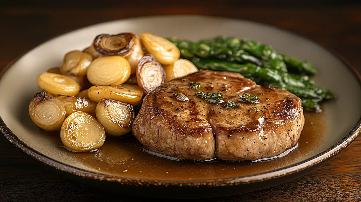 Pan-Seared Pork Chops with Shallot Wine Reduction
