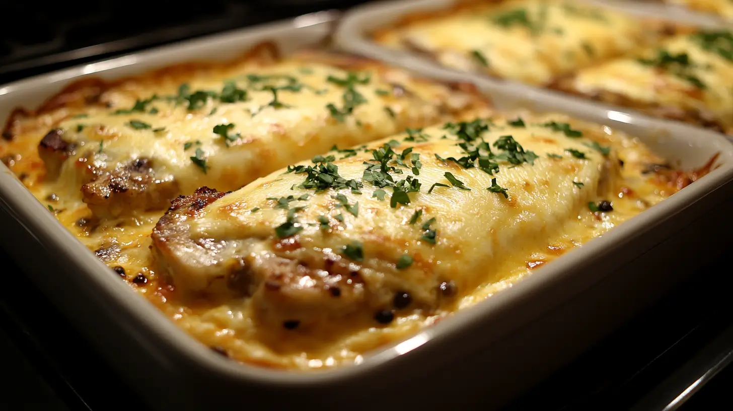 Pork Chops in Marinara Sauce with Mozzarella Melt
