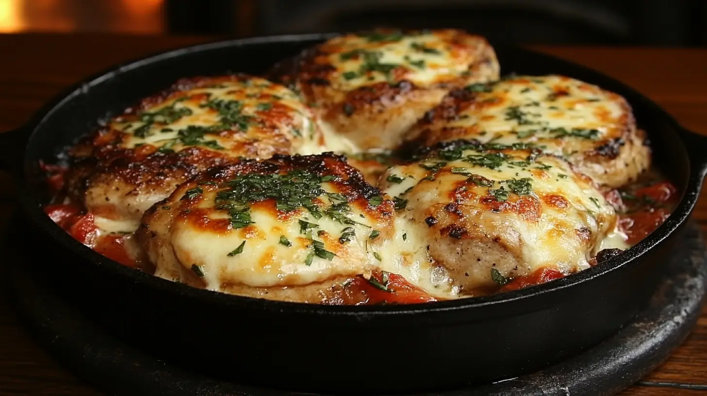 Pork Chops with Marinara and Provolone