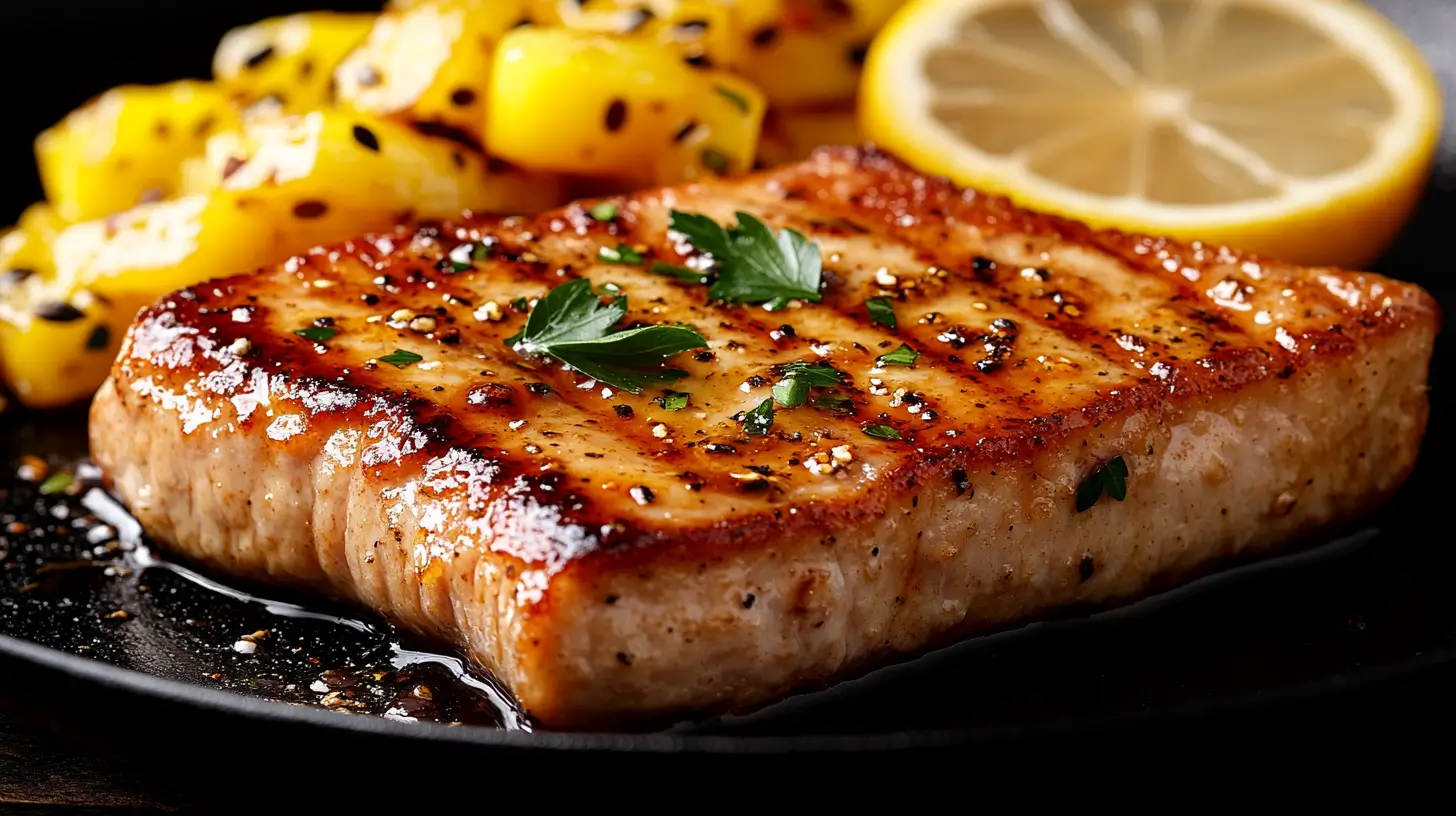Skillet German Pork Chops with Sweet Mustard Glaze