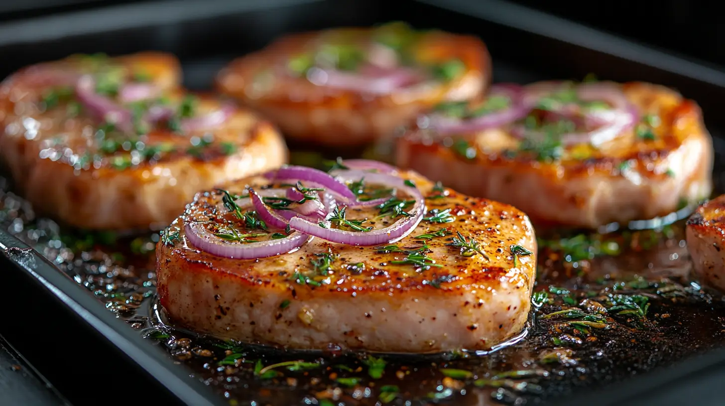 Skillet Pork Chops with Garlic, Rosemary, and Olive Oil