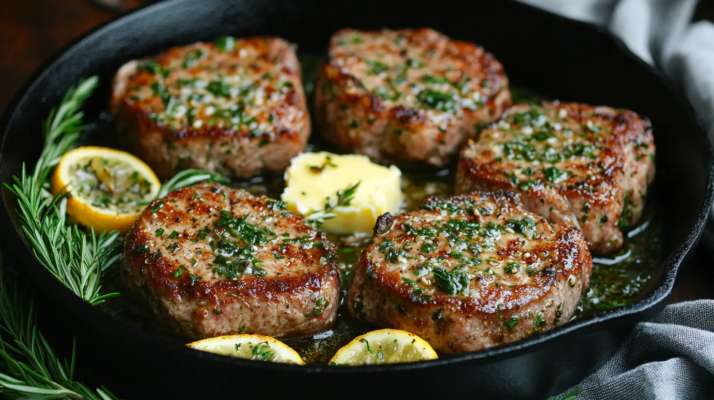 Southern Cast Iron Pork Chops with Creole Butter
