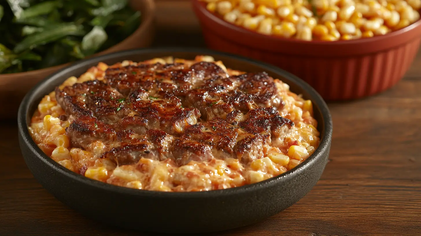 Southern Pork Chops with Garlic Butter and Corn Casserole