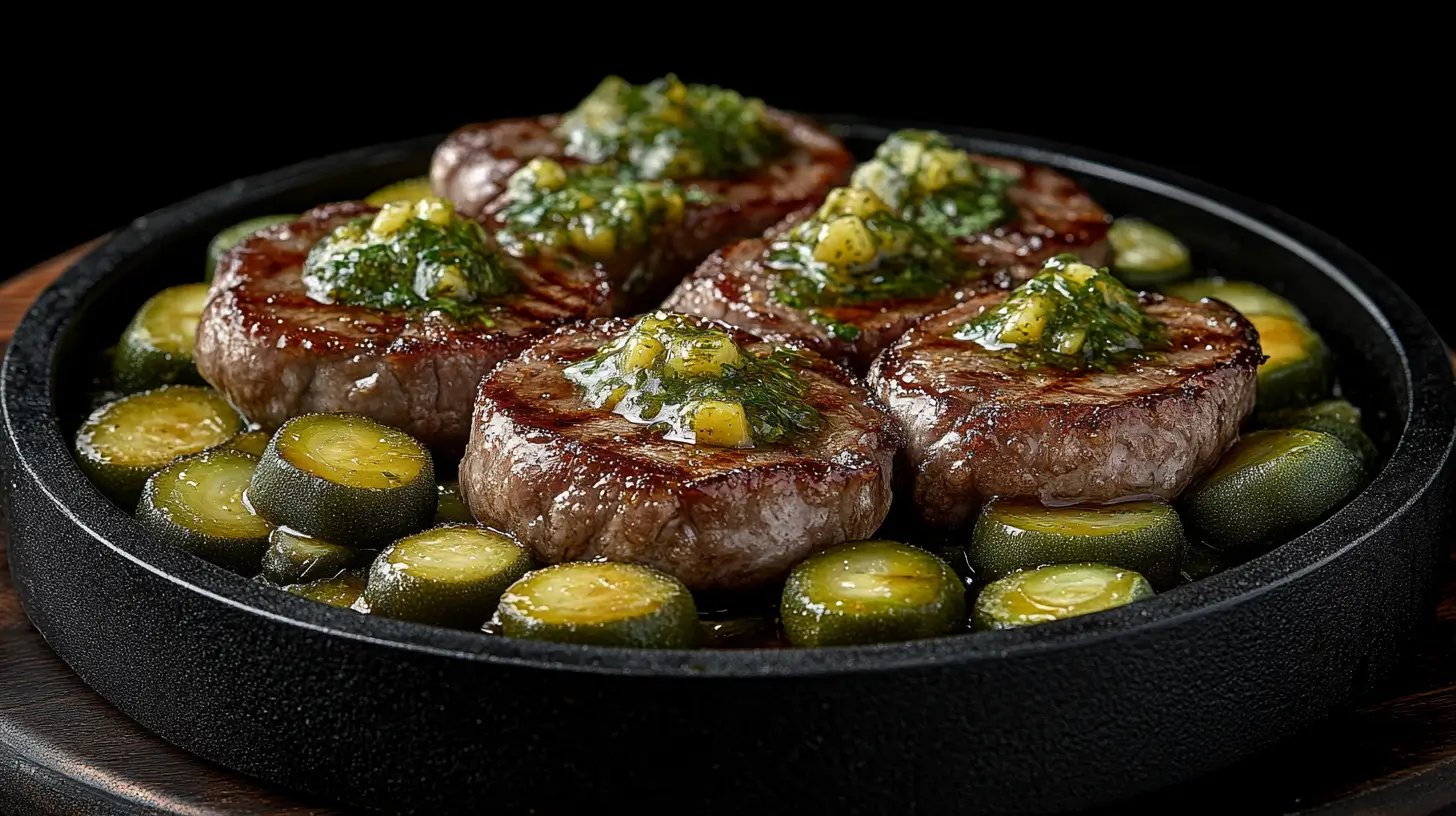 Southern Pork Chops with Honey Mustard Glaze and Okra