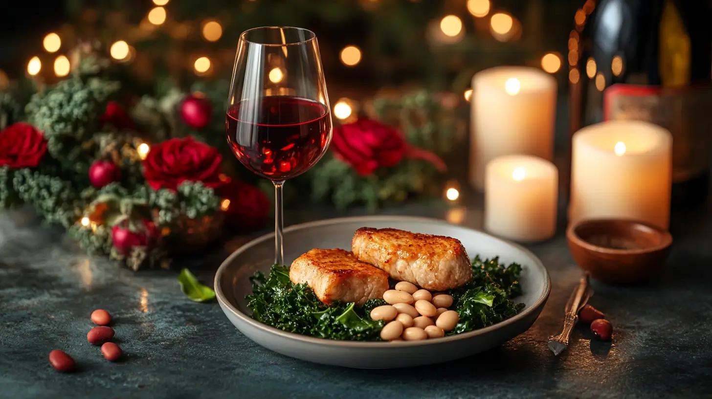 Tuscan Pork Chops with White Beans and Kale